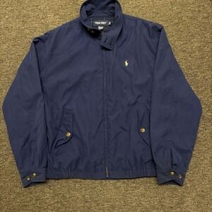 Vintage Polo Golf Ralph Lauren Harrington Jacket Navy Blue Men Size Medium EUC